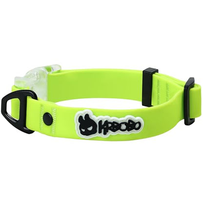 Waterproof Dog Collar, Stink Proof PVC Coated Collar with Lightweight Aluminum Hardware & Transparent Buckle, Heavy Duty for Small Medium Large Dogs, Green, Medium - color: Green, size: M