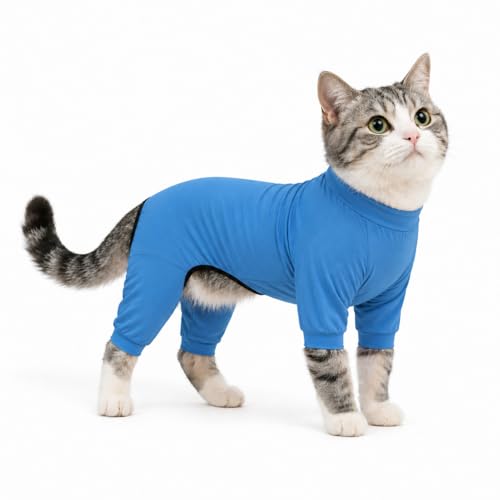 LoveLongLong Dog Jumpsuit with UV Protection and Quick-Dry Fabric for Spring Summer Pet Pajamas Sea Blue XS - color: Sea blue, size: XS (for small dogs)