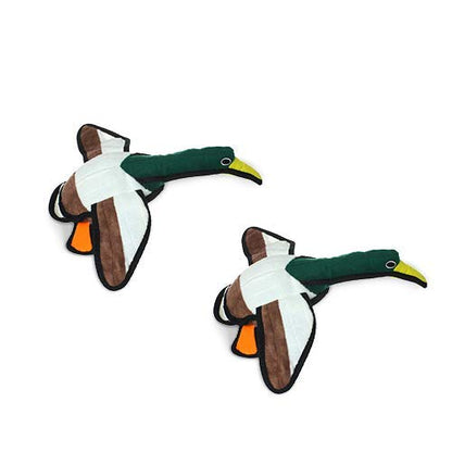 TUFFY World’s Tuffest Soft Dog Toy – Barnyard Series, Duck with Squeakers, Large, 2 Pack - color: Duck, size: Large 2 Pack
