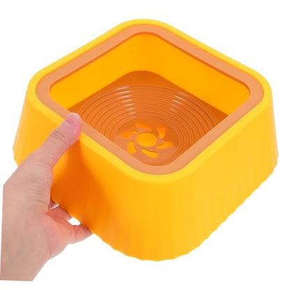 YARNOW Spill Pet Water Bowl Sturdy Floating Design Cat and Dog Feeder Plastic for Cats Small Dogs - color: Yellow