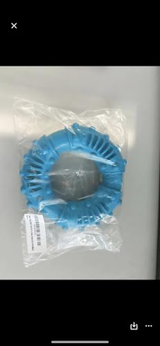 Dog Chew Ring Toy, Though, Durable and Non Toxic Blue Rubber Dog Toys, Interactive Dental Teething Toy for Large Dogs, Aggressive Chewers Large Breed, Fun to Chew, (Blue), 1 Count (Pack of 1)