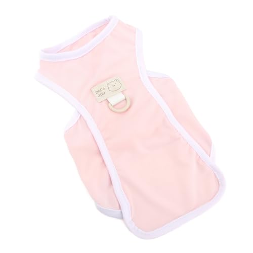 PAIDEFUL Cooling Dog Shirt for Small Dogs Summer Pet UV Sun Protection Vest Lightweight Breathable Doggie Tank Top Soft Stretchy Puppy T-Shirts Solid Cat Apparel Chihuahua Clothes D-Ring,Pink, - color: pink, size: M