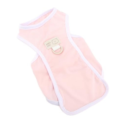 PAIDEFUL Cooling Dog Shirt for Small Dogs Summer Pet UV Sun Protection Vest Lightweight Breathable Doggie Tank Top Soft Stretchy Puppy T-Shirts Solid Cat Apparel Chihuahua Clothes D-Ring,Pink, - color: pink, size: M