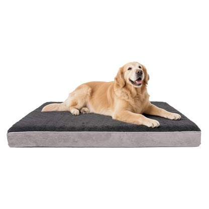 Orthopedic Dog Bed for Medium and Large Dogs - Waterproof Dog Sofa with Removable Washable Cover and Egg Crate Foam Comfort Pet Sleeping Mat, Pet Bed Couch with Zipper and Non-Slip Bottom