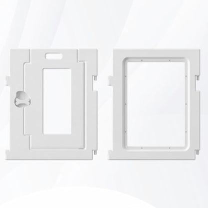 Clear Acrylic Dog Playpen 2 PCS, 2 Panels, Includes 1 Gate & 1 Panel, White - color: White, style: 2 Panels - 24 In