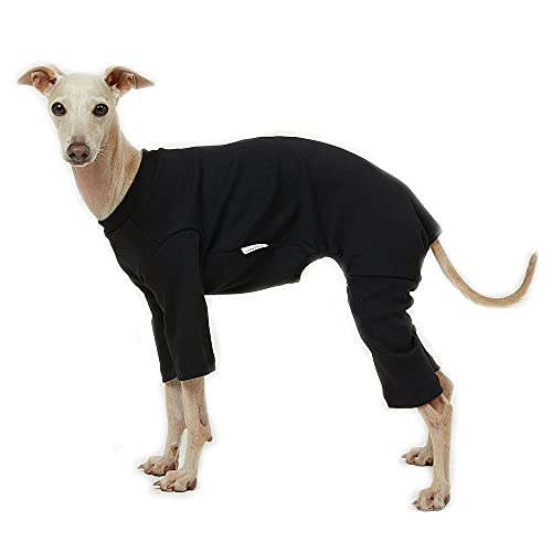 Basic Dog Pajamas Pastel Durable and Elastic Dog Onesie Apparel Outfits Doggie Jammies (X-Small, Black) - color: Black, size: X-Small