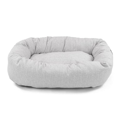 Majestic Pet 40 Inch Bagel Calming Dog Bed Washable – Cozy Soft Round Dog Bed with Spine Support for Dogs to Rest Their Head - Fluffy Donut Puppy Mat 40x29x9 (Inch) Large – Gray - color: Palette Heathered Gray