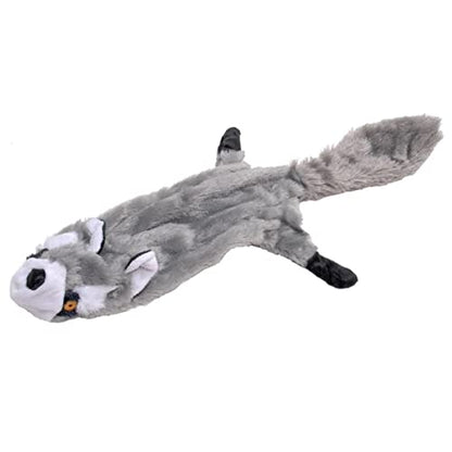 Jeffers Pet Thinnies Unstuffed Plush Dog Toy with Rope & Squeaker – 21" Raccoon, Flat Stuffing Free Chew Toy for Dogs & Puppies – Soft, Durable, Interactive Play, Fetch, Tug, Training, Teething - color: Raccoon