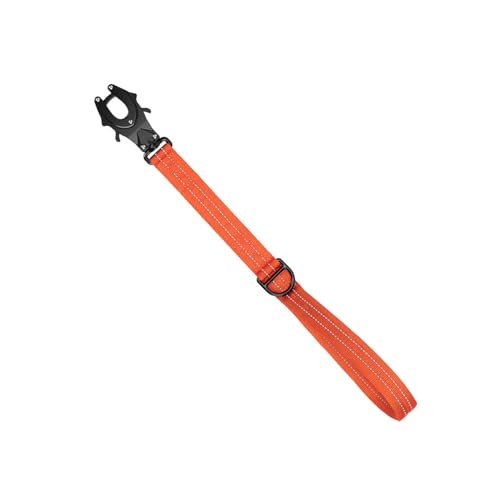 ICEFANG Short Dog Leash 25Inch Reflective Nylon Traffic Leash with Padded Handle,Heavy Duty Auto Lock Swivel Clip for Medium Large Dogs No Pull Training Walking (Orange, 25 Inch) - color: Orange, size: 25 Inch