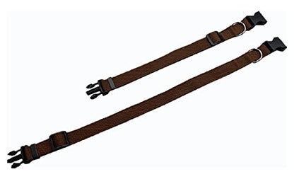 SALO Nylon Dog Collar, Adjustable Dog Collars for Medium Large Dogs, 1 Inch Wide (3/4" x 14-21", Brown) - color: Brown, size: 3/4"x 14-21"