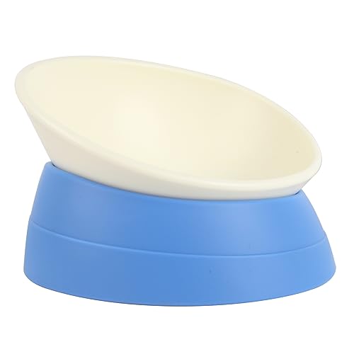 Bulldog Bowl Anti-Slip Dog Cat Dish Detachable Rubber Dog Bowl Pet Sterile Tilted Pet Feeder Slope Base (Blue, 3.5 Cup (Medium/Large Dog)) - color: Blue, size: 3.5 Cup ( Medium/Large Dog )