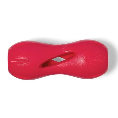 West Paw Qwizl Durable Zogoflex Dog Puzzle Toy for Mental Stimulation, and Enrichment - Treat Dispensing for Bully Sticks and Dental Sticks - Dishwasher Safe - Made in USA - Large - Ruby - color: Ruby, size: Large