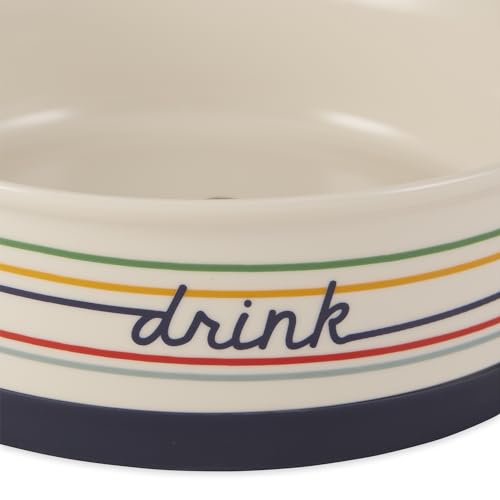 Bone Dry Ceramic Food Bowls, Non-Slip & Dishwasher Safe, Small Set, 4.25x2 Eat/Drink - color: Eat/Drink, size: Small Set, 4.25x2"