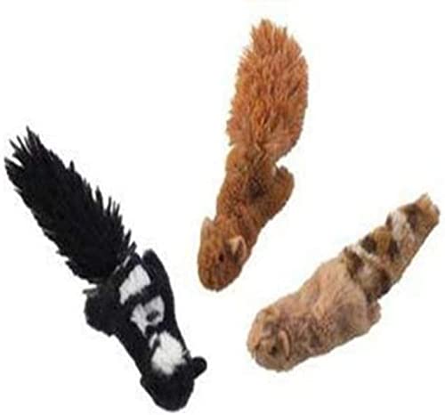 Ethical Pets 2680 Skinneeez Forest Creatures For Cats, Pack of 3 (Squirrel, Chipmunk or Skunk)