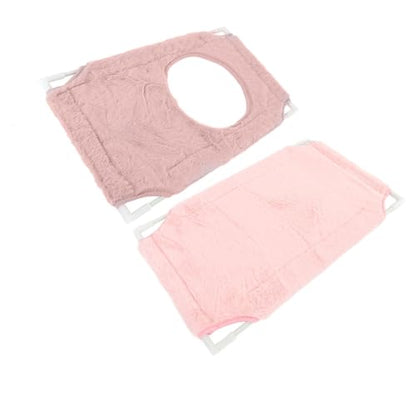 Cat Window Perch, Double Layer Suction Cup Hammock, Fits Most Windows, Suitable for Fat Cats, Cozy Pads Included, Easy Installation, 360° Sunbathing View with Removable Cover, - color: Double Layer Pink