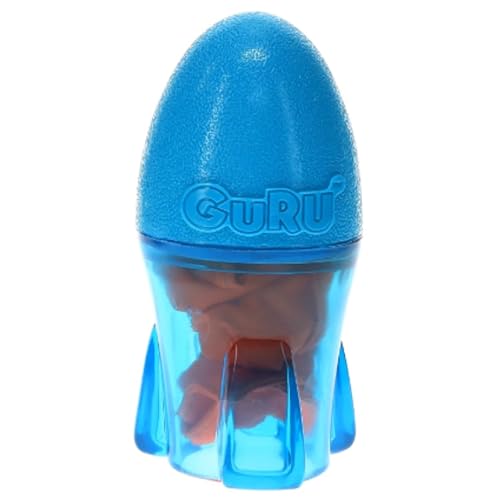 GURU Pet: Bonanza Rocket - Medium - Dog Toy, Blue & Orange, Hides & Dispenses Treats, Durable, Squeaks-Crinkles-Floats, Interactive Tug-Toss-Retrieval