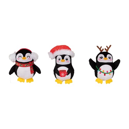 Fringe Studio Pet Toy, Waddle Squad Penguins Plush Dog Toy 3 Piece Set, PetShop Collection (662195) - color: Waddle Squad