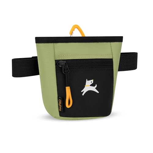 OllyDog Goodie Treat Bag, Dog Treat Pouch, Waist Belt Clip for Hands-Free Training, Magnetic Closure, Dog Training and Behavior Aids, Three Ways to Wear (Palm) - color: Palm