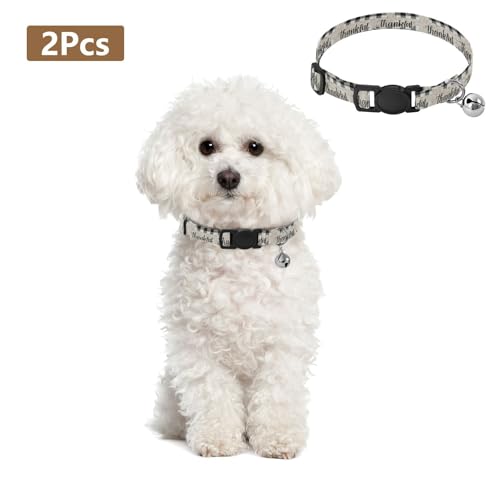 Plaid Easy to Wear Kitten Collars 2 Pack Soft Cat Collar - color: Plaid
