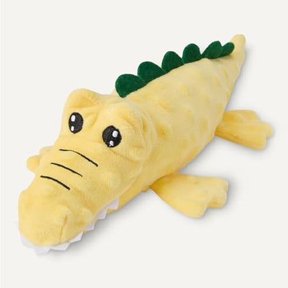 Amazon Basics Monkey and Alligator Interactive Dog Squeak Plush Toys for Puppies, Small and Medium Dogs, 2-Pack - style: Dog plush toy
