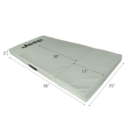 Jeep Travel Cargo Foldable Dog Bed for Pets (Shadow Gray) Pressure Relieving Comfort Foam Base – Gifts Owners (Folded 30 x 25 inch - Large)