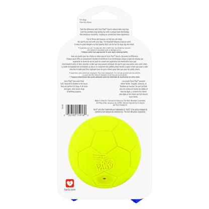 Hartz Dura Play Sports Baseball Dog Toy, Bacon Scented Squeaky Latex Yellow & Blue Toy, 1 Count - size: 1 Count, style: Baseball