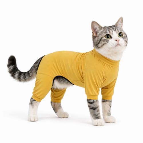 LoveLongLong Dog Jumpsuit with UV Protection and Quick-Dry Fabric for Spring Summer Pet Pajamas Yellow XS - color: Yellow, size: XS (for small dogs)
