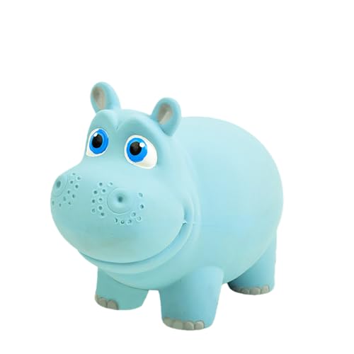 Squeaky Dog Chew Toys for Aggressive Chewers, Blue Cute Latex Chew Toys for Large and Medium, Teeth Cleaning, Playing and Chewing to Keep Busy, Interactive Squeaky Dog Toy for Boredom - color: Blue