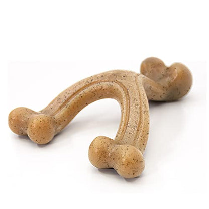 Nylabone Gourmet Style Wishbone Strong Chew Toy for Dogs, Chicken Flavor, Large - Up to 50 lbs, 1 Count - size: Large