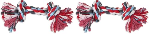 Petmate Booda Two Knot Rope Bone, Multicolored, Small (Pack of 2) - size: Small (Pack of 2)