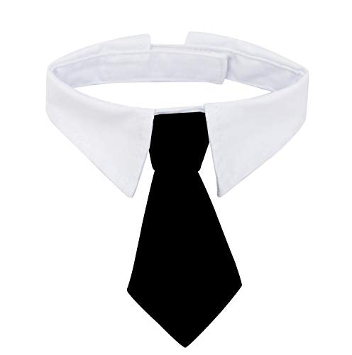 ZTON Bowtie for Little Puppy, Handcrafted Adjustable Formal Collar Neck Tie for Dogs & Cats (L, Black) - color: Black, size: L