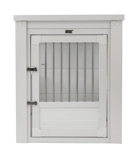 New Age Pet ecoFLEX Pet Crate/End Table, Antique White, Large - color: Antique White, size: 35.4"L x 24.0"W x 28.0"H