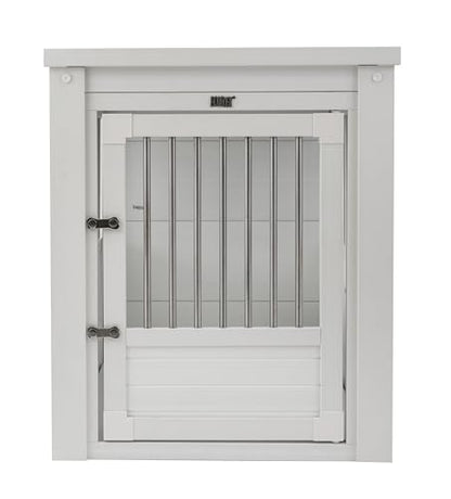 New Age Pet ecoFLEX Pet Crate/End Table, Antique White, Large - color: Antique White, size: 35.4"L x 24.0"W x 28.0"H