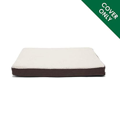 Furhaven Replacement Dog Bed Cover Sherpa & Suede Mattress, Machine Washable - Espresso, Small - color: Sherpa & Suede (Espresso), size: Small (Pack of 1)