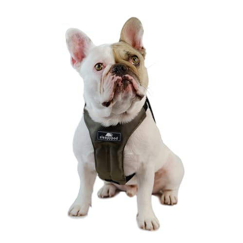 Clickit Sport Plus - Crash-Tested and Safety Certified Car Seat Belt Harness for Dogs (Large, Olive Green) - color: Olive Green, size: Large