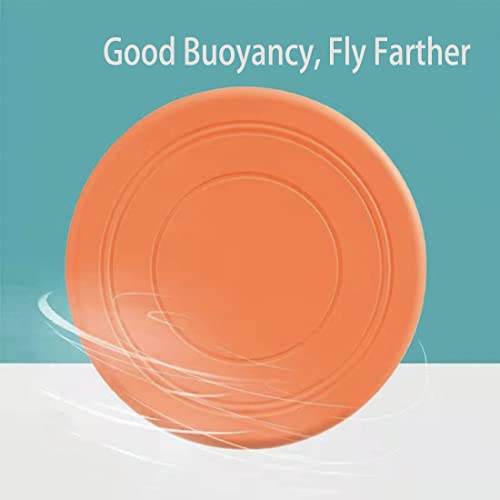 coldchill 7 Inch Dog Flying Disc, Puppy Flyer Toy React Faster Training Interactive Toys for Small Medium Dog, Lightweight Durable and Water Resistant Floating Saucer (Green+Orange) - color: Green+Orange
