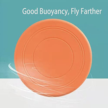 coldchill 7 Inch Dog Flying Disc, Puppy Flyer Toy React Faster Training Interactive Toys for Small Medium Dog, Lightweight Durable and Water Resistant Floating Saucer (Green+Orange) - color: Green+Orange
