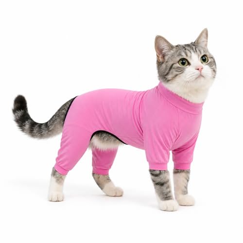 LoveLongLong Dog Jumpsuit with UV Protection and Quick-Dry Fabric for Spring Summer Pet Pajamas Pink XS - color: Pink, size: XS (for small dogs)