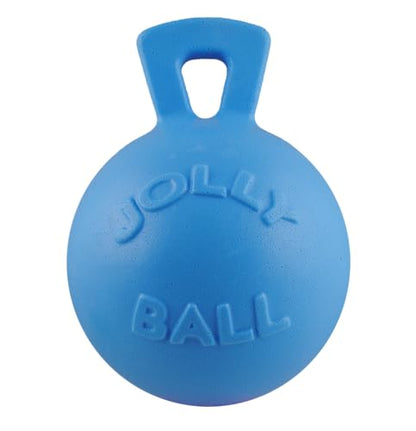 Jolly Pets Tug-n-Toss Heavy Duty Dog Toy Ball with Handle, 8 Inches/Large, Blueberry - color: Blueberry, size: Large (8 in)