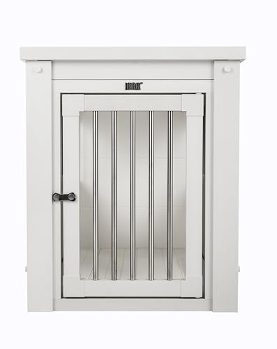 New Age Pet ecoFLEX Pet Crate/End Table, Medium, Antique White, Model:EHHC404M - color: Antique White, size: 29.5"L x 21.1"W x 25.2"H