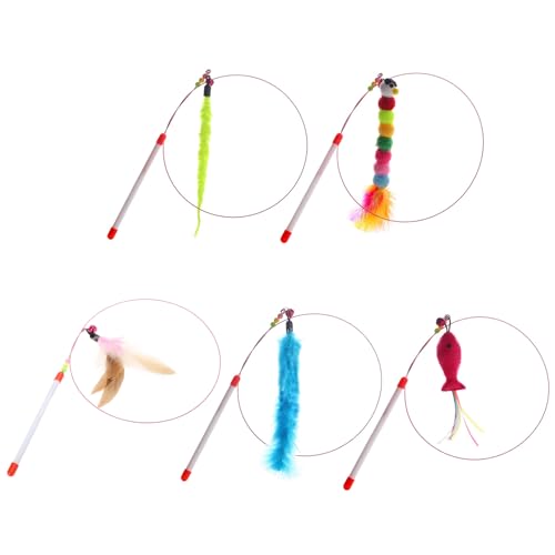 Interactive for for Wand Toy Teaser with for Indoor Cats Kitten for Play for Cha
