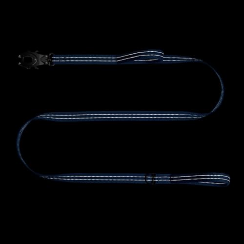 ICEFANG Relfective Dog Leash for Medium Large Dogs,K9 Training Walking Lead with Double Handle,Heavy Duty Auto-Lock Metal Clasp (6ft, Blue) - color: Blue, size: 6 ft (No bungee)
