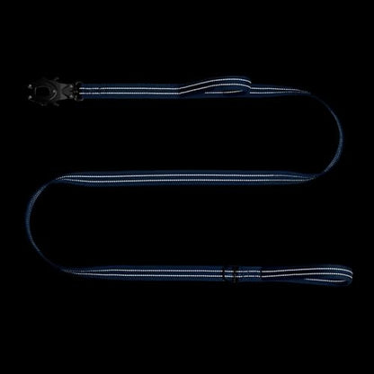 ICEFANG Relfective Dog Leash for Medium Large Dogs,K9 Training Walking Lead with Double Handle,Heavy Duty Auto-Lock Metal Clasp (6ft, Blue) - color: Blue, size: 6 ft (No bungee)