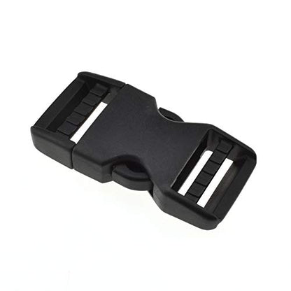 SGH Pro Quick Side Release Buckles 1" Wide 5 Pack Dual Adjustable No Sewing Clips Snaps Heavy Duty Plastic Replacement for Nylon Strap Backpack Fanny Pack Nylon Webbing Belt Dog Collars