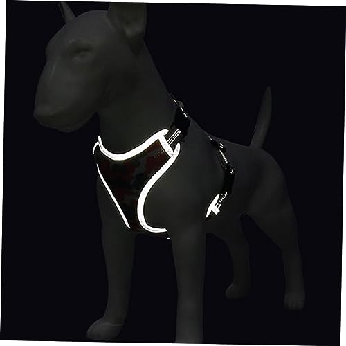Adjustable Reflective Dog Harness Vest for No Pull Comfort Breathable Pet Chest Straps for Enhanced Visibility at Night Fit for Breeds Green