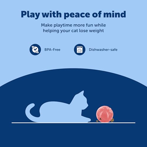 PetSafe Slimcat Feeder Ball - Interactive Game for Your Cat - Fill with Food and Treats - Pink - color: Pink
