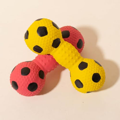Dog Toys for Aggressive Chewers, Indestructible Latex Squeaky Dog Chew Toys to Keep Them Busy for Medium and Large Dogs, Multifunctional Teeth Cleaning and Gum Massage (Yellow) - color: Yellow