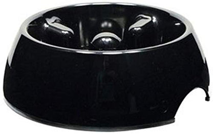 Dogit Go Slow Anti-Gulping Dog Bowl, Black, Medium - color: Black, size: Medium