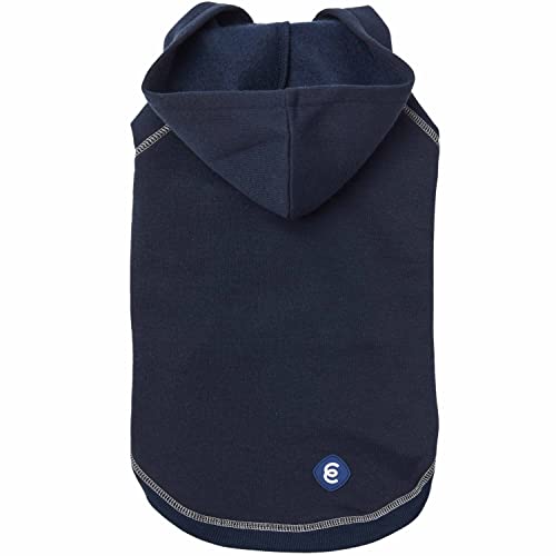 Blueberry Pet Essentials Dog Hoodie – 18 inch, Cotton‑Blend Sweatshirt with Hood, Midnight Blue, Machine‑Washable Small‑Dog Jersey - color: Dog Hoodie - Midnight Blue, size: 18 inch (Pack of 1)