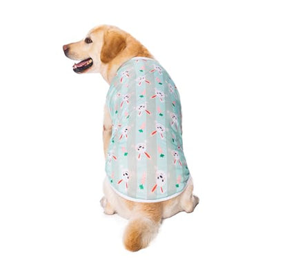 HDKUW Pet Clothes,Dog Summer T-Shirt Cool Breathable Sunscreen Dog Vest Clothes Outfit Costume for Medium Large Dogs Light Green Rabbit 4XL - color: Light Green Rabbit, size: 4XL